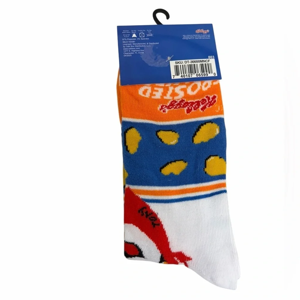 Kellogg’s Frosted Flakes Crew Socks Tony the Tiger Men’s Size 6-12 New